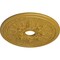 Ekena Millwork Rose and Ribbon Ceiling Medallion (Canopies up to 4"), 23 5/8"OD x 4"ID x 1 1/2"P, Iridescent Gold CM23ROIGS - alternate 2